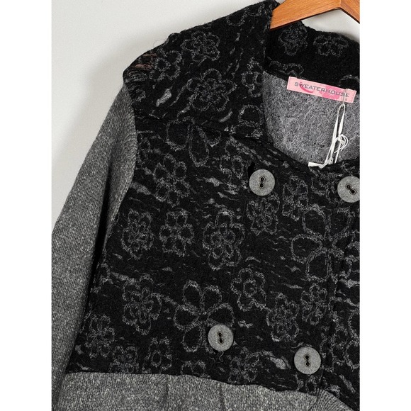 NWT Sweaterhouse Wool Mohair Blend Long Cardigan Sweater Sz M & L Made in Spain - Picture 4 of 14